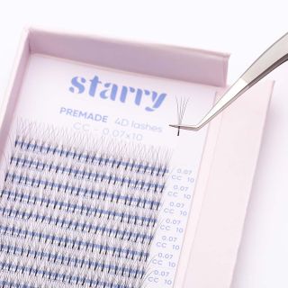 4D Premade Fans C 0.05 1 Starry lashes
