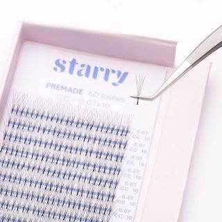 4D Premade Fans D 0.07 0 Starry lashes