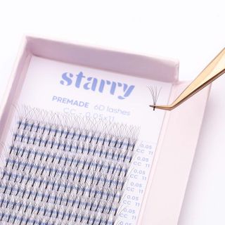 6D Premade Fans C 0.05 1 Starry lashes