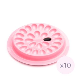 Disposable glue holder, pink 10 pcs 1 Starry lashes