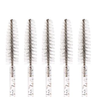 Eyelash brush, glitter silver