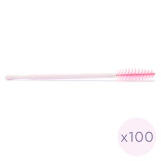 Eyelash brush, light pink 100 pcs
