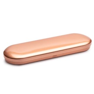 Tweezer case, metallic gold