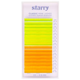 Neon lashes yellow / orange CC 0.1 x 8-14mm 0 Starry lashes