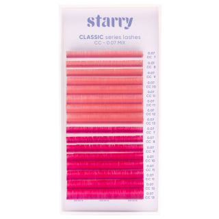 Pink / Purple lashes CC 0.07 MIX 7-13mm 0 Starry lashes