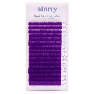 Purple lashes CC 0.07 MIX 6-13mm 0 Starry lashes