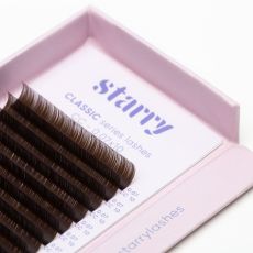 Dark brown lashes M 0.06 MIX 6-13mm