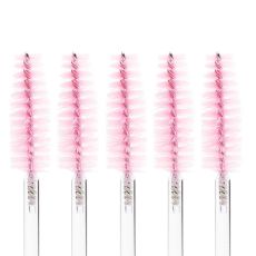 Eyelash brush, transparent pink